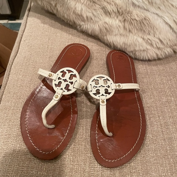 Women's white and Brown Sandals - Picture 1 of 4